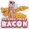 Signmission Chicken Fried BaconConcession Stand Food Truck Sticker, 8" x 4.5", D-DC-8 Chicken Fried Bacon19 D-DC-8 Chicken Fried Bacon19 - alternate 1
